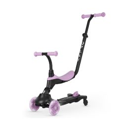 Paspirtukas vaikams violetinis 3in1 su sėdyne Qplay