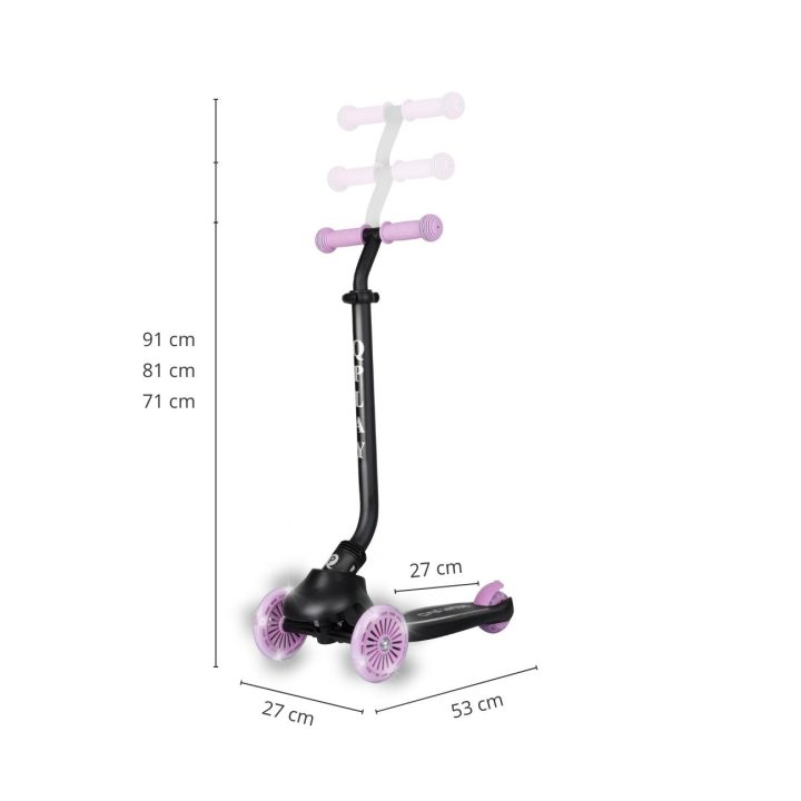 Paspirtukas vaikams violetinis 3in1 su sėdyne Qplay