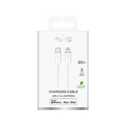 Įkrovimo laidas baltas 3 m USB-C į Lightning 20W Puro