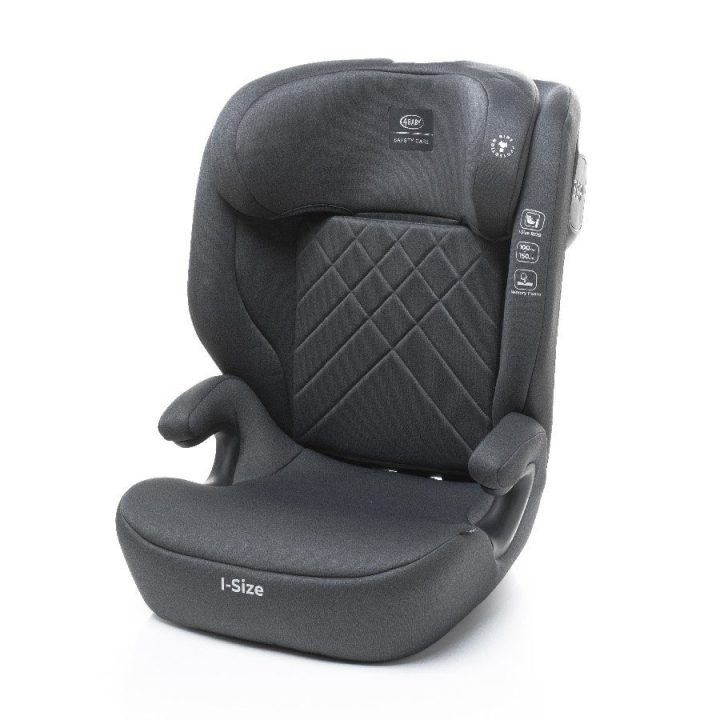 Automobilinė kėdutė vaikams grafito spalvos su ISOFIX NERO
