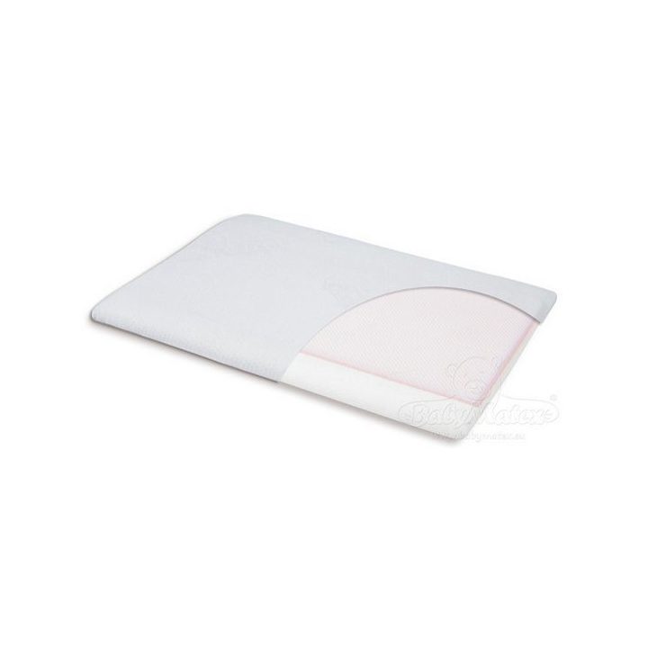 Termoelastinė balta pagalvė kūdikiui 40x26 cm AEROSLIM