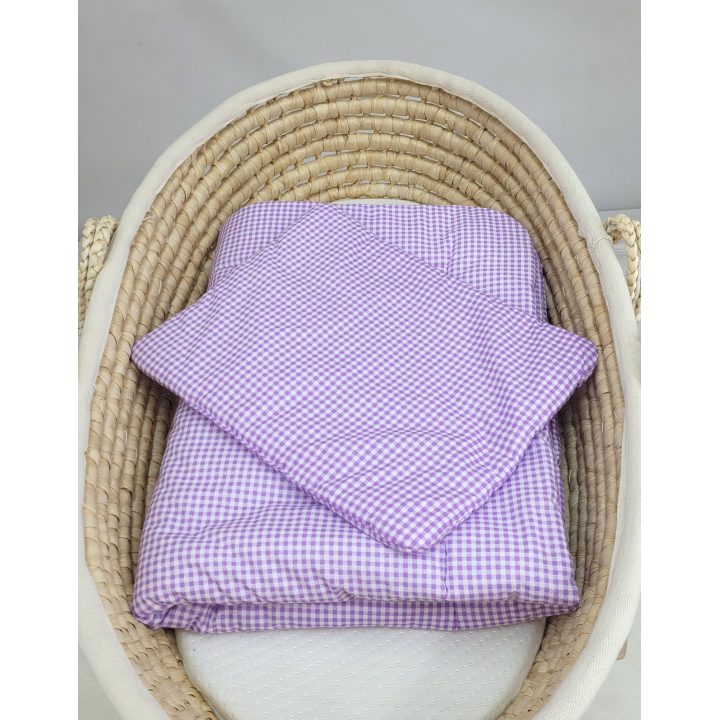 Patalynės komplektas kūdikiui violetinė languota 75x100cm Newborn