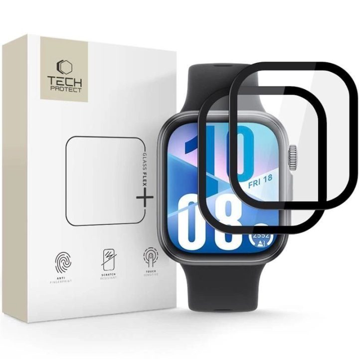 Apsauginis stiklas juodas laikrodžiui Huawei Watch Fit 3/4, 2 vnt.,