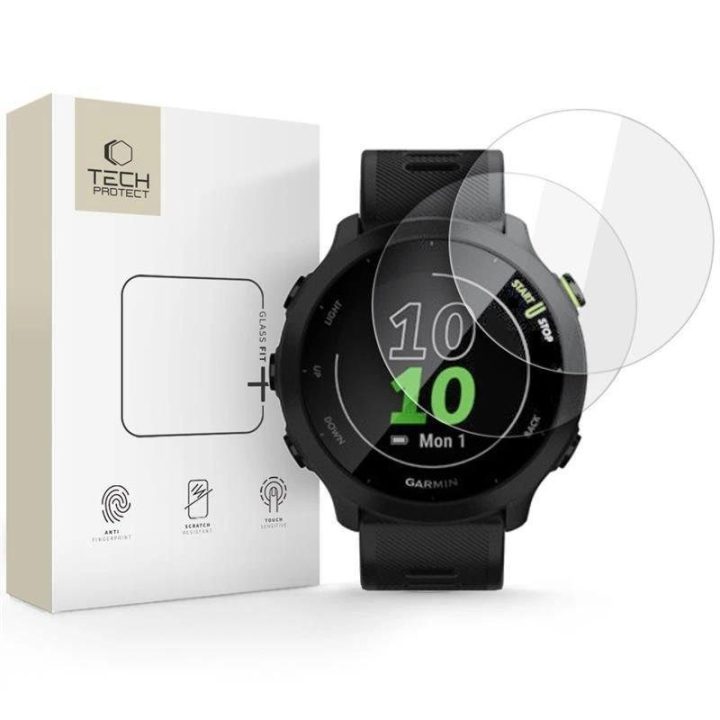 Grūdintas stiklas laikrodžiui Garmin Forerunner 55, skaidrus, 2 vnt.,