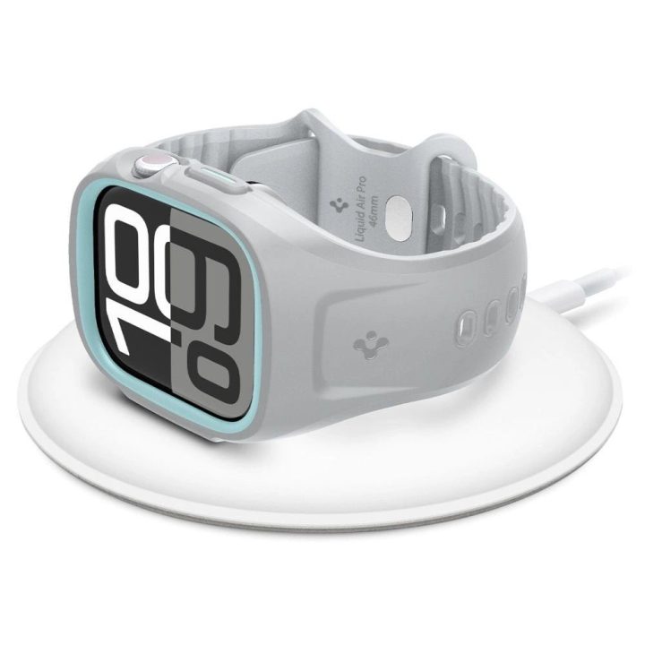 Dirželis laikrodžiui pilkas silikoninis 46 mm Apple Watch Spigen