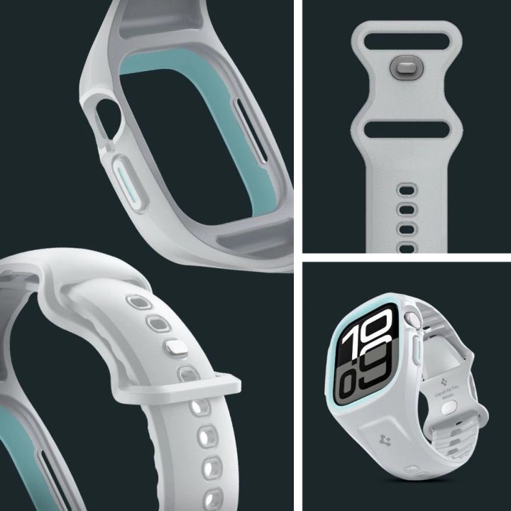 Dirželis laikrodžiui pilkas silikoninis 46 mm Apple Watch Spigen