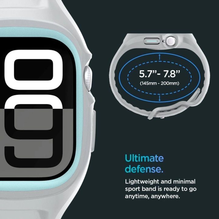 Dirželis laikrodžiui pilkas silikoninis 46 mm Apple Watch Spigen