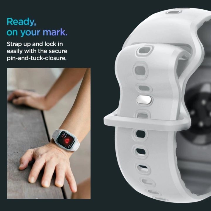 Dirželis laikrodžiui pilkas silikoninis 46 mm Apple Watch Spigen