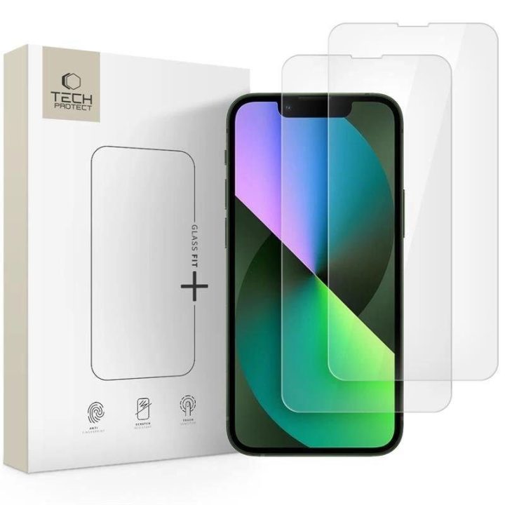 Grūdintas stiklas skaidrus iPhone 13 mini ekranui 2 vnt.