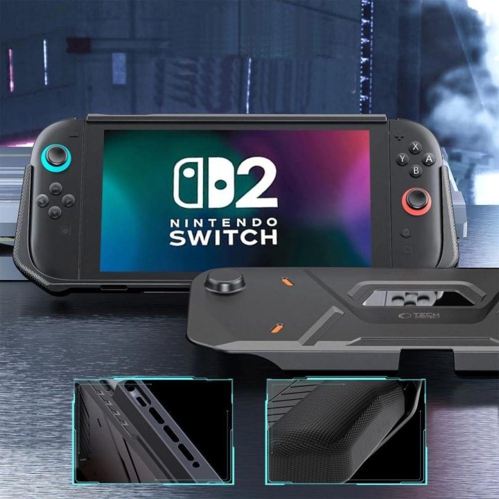 Dėklas konsolei juodas atsparus smūgiams Nintendo Switch 2