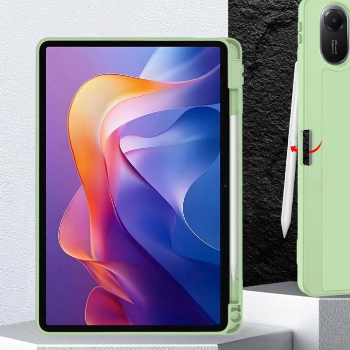 Planšetės dėklas žalias su rašiklio laikikliu Xiaomi Redmi Pad 2 11.0