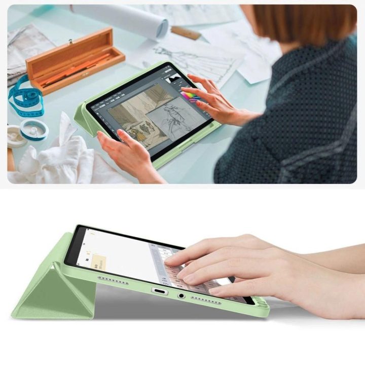Planšetės dėklas žalias su rašiklio laikikliu Xiaomi Redmi Pad 2 11.0