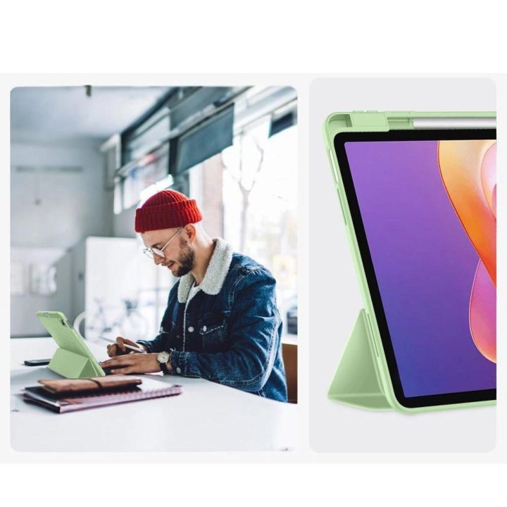 Planšetės dėklas žalias su rašiklio laikikliu Xiaomi Redmi Pad 2 11.0