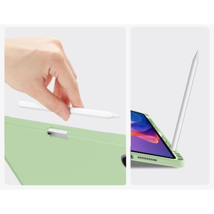 Planšetės dėklas žalias su rašiklio laikikliu Xiaomi Redmi Pad 2 11.0