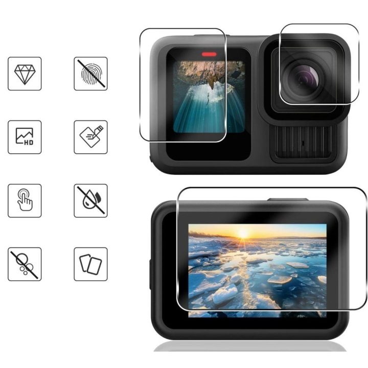 Grūdintas stiklas GoPro Hero 13 ekranui, skaidrus, 2 vnt.,