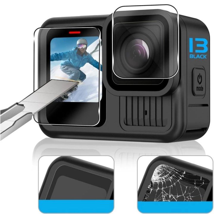 Grūdintas stiklas GoPro Hero 13 ekranui, skaidrus, 2 vnt.,