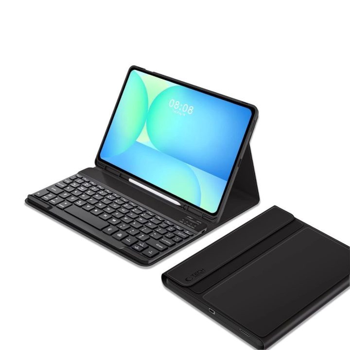 Klaviatūros dėklas su laikikliu ir rašikliu Samsung Galaxy Tab S10 FE+ 13.1, juodas,