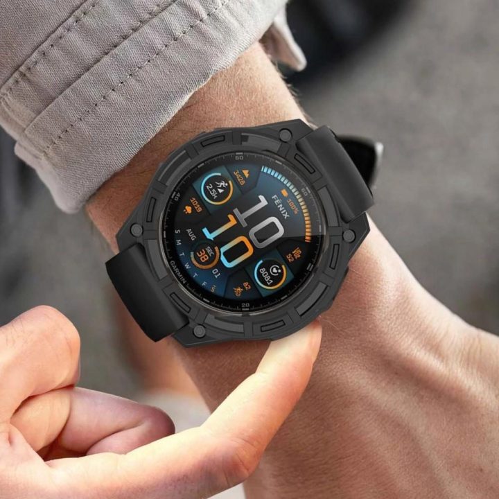 Dėklas laikrodžiui juodas apsauginis 47 mm Garmin Fenix 8