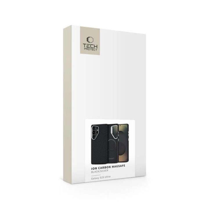 Dėklas telefonui juodas anglies pluošto su MagSafe Samsung S25 Ultra