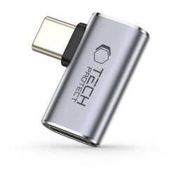 USB-C adapteris pilkas kampinis duomenų perdavimui