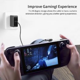 Adapteris pilkas USB-C kampinis prailgintuvas duomenims