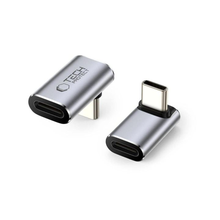 Adapteris pilkas USB-C kampinis prailgintuvas duomenims