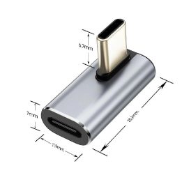 USB-C kampinis adapteris pilkas aliuminis duomenų perdavimui