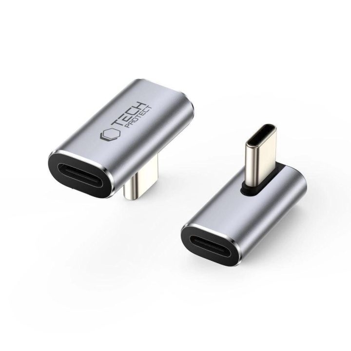 USB-C kampinis adapteris pilkas aliuminis duomenų perdavimui