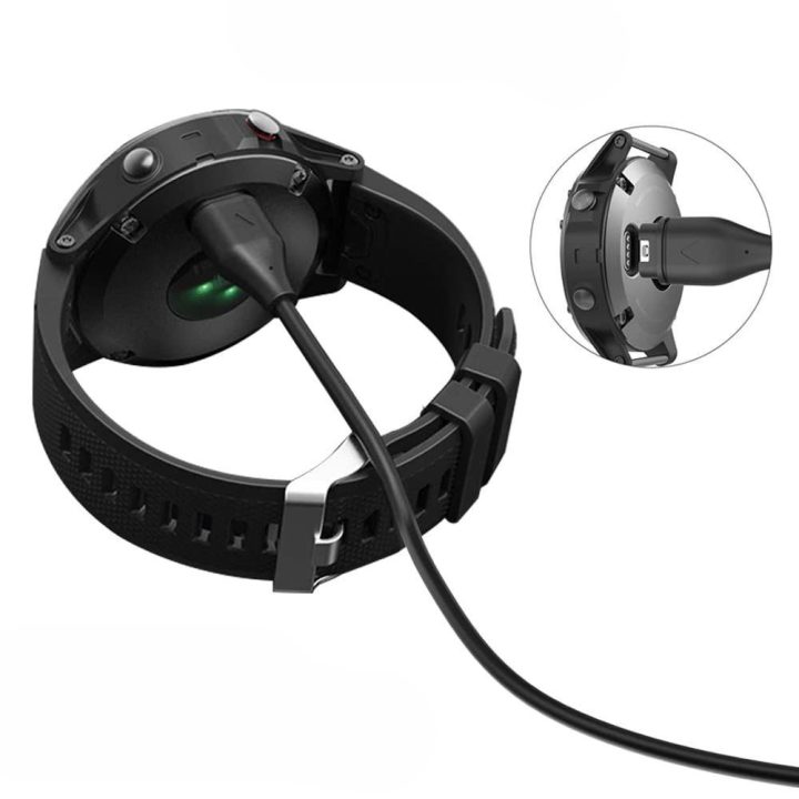 Įkrovimo laidas juodas 1 m Garmin laikrodžiui su USB-A