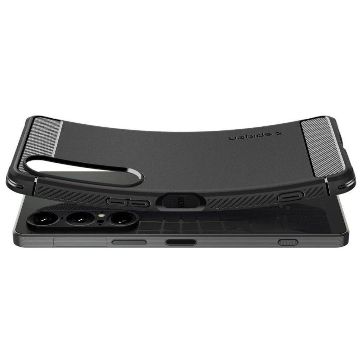 Dėklas telefonui juodas atsparus smūgiams Sony Xperia 1 VII Spigen