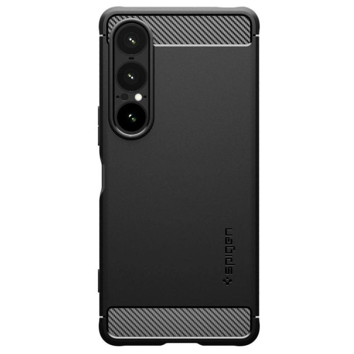 Dėklas telefonui juodas atsparus smūgiams Sony Xperia 1 VII Spigen