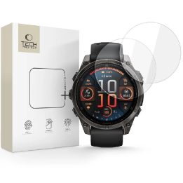 Grūdintas stiklas laikrodžiui Garmin Fenix 8 47mm, skaidrus, 2 vnt.,