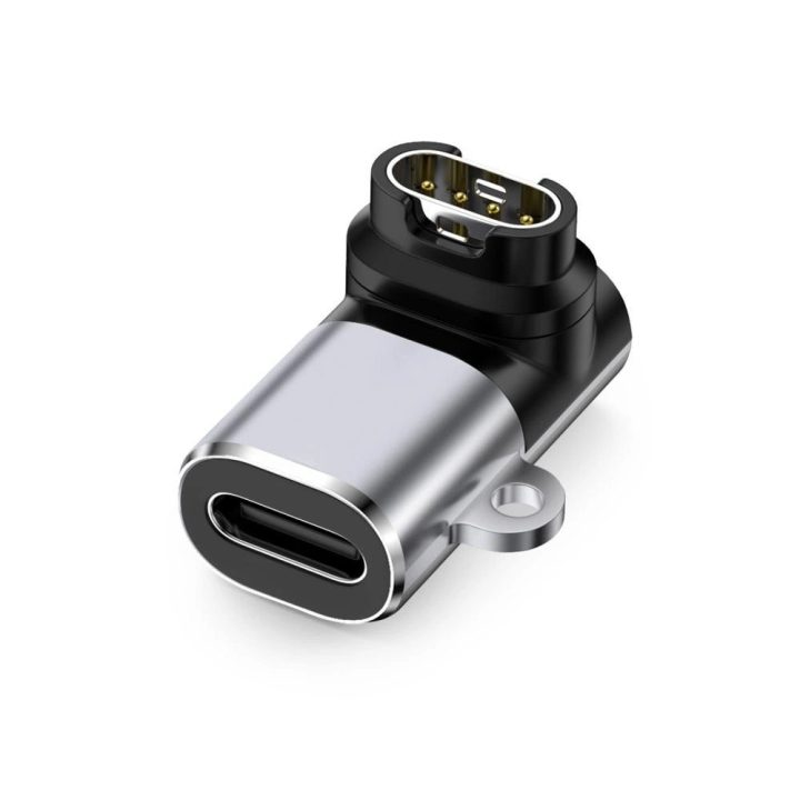 Adapteris pilkas USB-C kampinis Garmin laikrodžiui