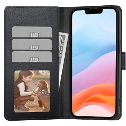 Dėklas knygutė juodas su kortelių skyreliais Xiaomi Poco F7 5G