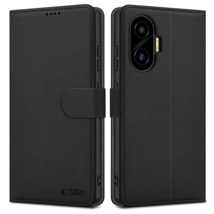 Dėklas knygutė juodas su kortelių skyreliais Xiaomi Poco F7 5G