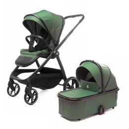 Vežimėlis kūdikiui žalias 2 viename su lopšiu 4 BABY