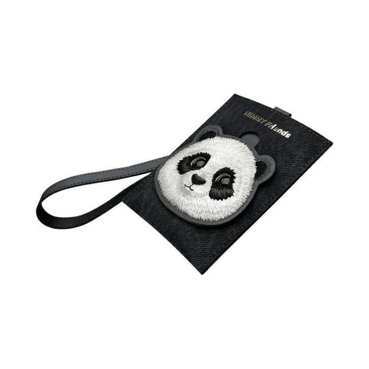 Kortelių dėklas su juoda rankena ir panda dekoru kasdienai Nimmy
