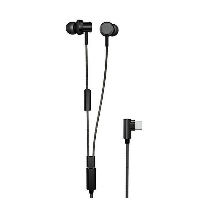 Ausinės su laidu juodos spalvos su USB-C jungtimi kasdieniam naudojimui HiFuture