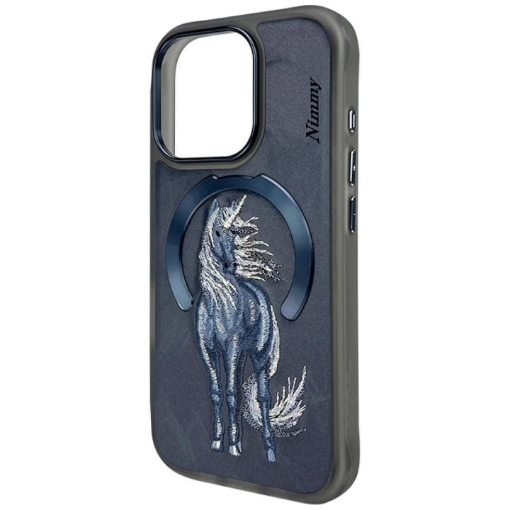 Dėklas telefonui mėlynas su magnetu MagSafe iPhone 16 Pro Max Nimmy