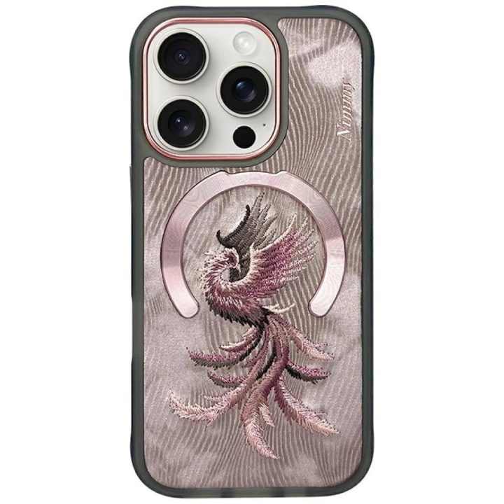 Dėklas telefonui rožinio aukso spalvos su MagSafe iPhone 16 Pro Max Nimmy
