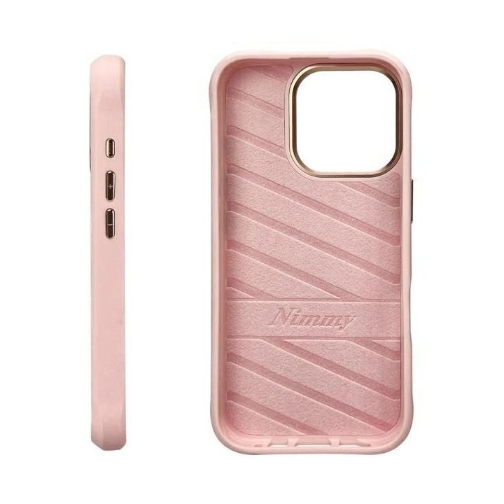 Dėklas telefonui rožinis silikoninis su katinu iPhone 16 Pro Nimmy