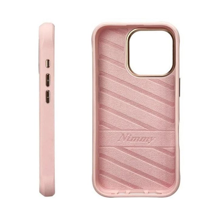 Dėklas telefonui rožinis silikoninis su katės dizainu iPhone 16 Pro Max Nimmy