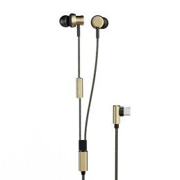 Ausinės su mikrofonu smėlio spalvos su USB-C jungtimi HiFuture