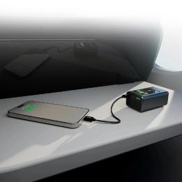 Išorinė baterija pilka su LCD ekranu 10000mAh 35W SBS