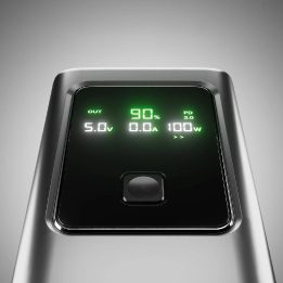 Išorinė baterija pilka su LCD ekranu 20000 mAh 100W greitam įkrovimui SBS