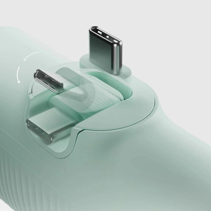 Išorinė baterija žalia su USB-C jungtimi 5000 mAh SBS