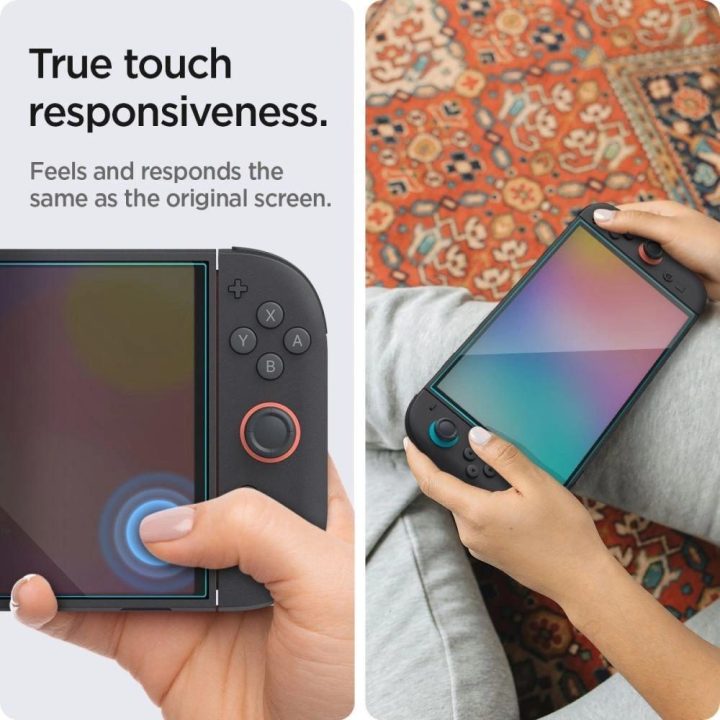 Grūdintas stiklas ekranui Nintendo Switch 2“ – skaidrus, 2 vnt., Spigen