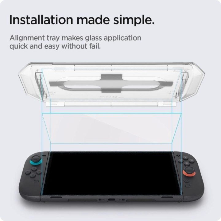 Grūdintas stiklas ekranui Nintendo Switch 2“ – skaidrus, 2 vnt., Spigen