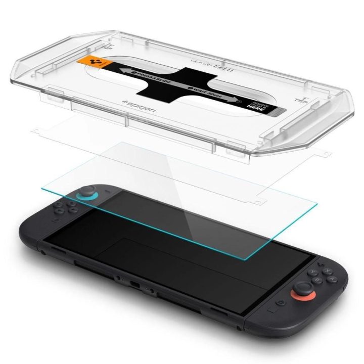 Grūdintas stiklas ekranui Nintendo Switch 2“ – skaidrus, 2 vnt., Spigen