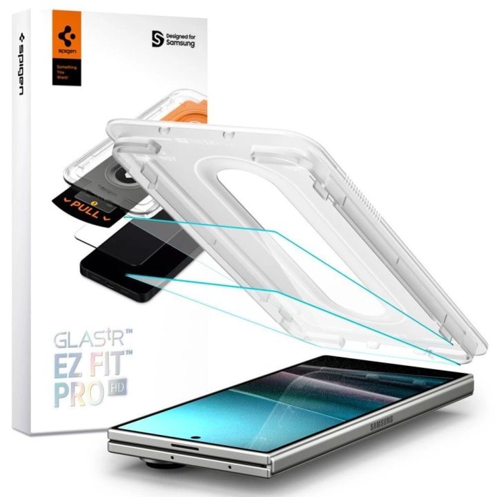 Grūdintas stiklas telefonui skaidrus 2 vnt. Samsung Galaxy Z Fold 7 Spigen